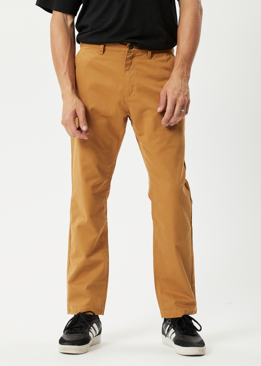 AFENDS Mens Ninety Twos - Relaxed Chino Pants - Chestnut M220404-CNT-28