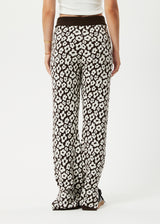 Afends Womens Alohaz - Recycled Knit Floral Pants - Coffee - Afends womens alohaz   recycled knit floral pants   coffee 