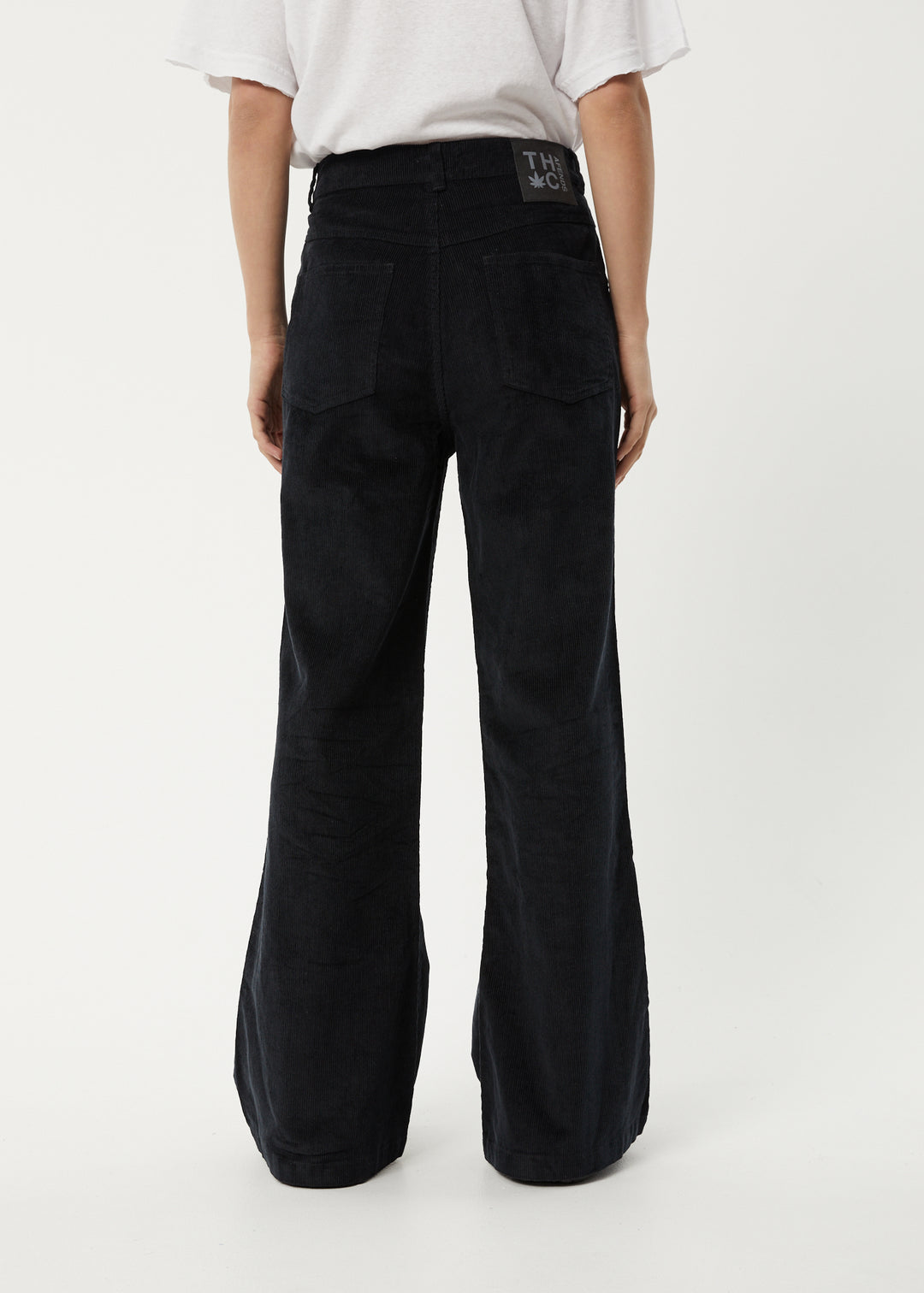 AFENDS Womens Marsha - Corduroy Slim Flared Pants - Black 