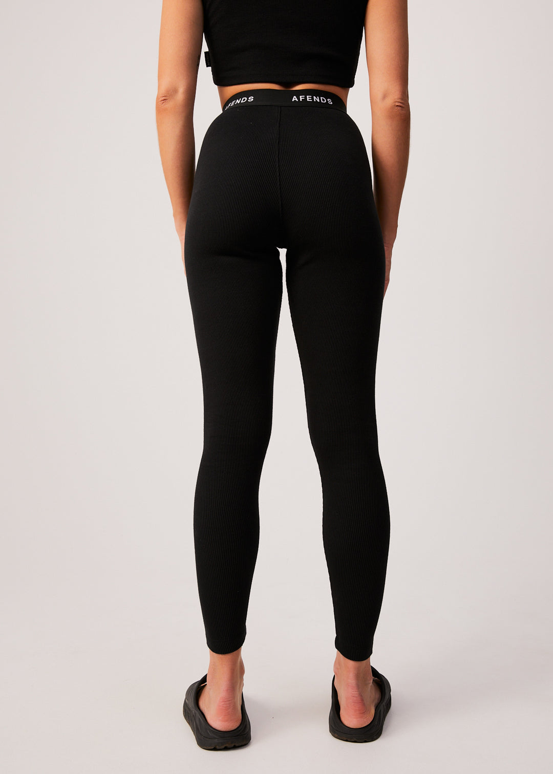 AFENDS Womens Pala - Ribbed Leggings - Black 