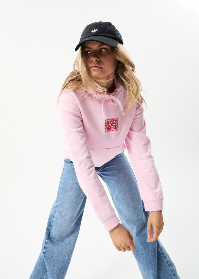 Afends Womens To Grow - Recycled Graphic Hoodie - Powder Pink 