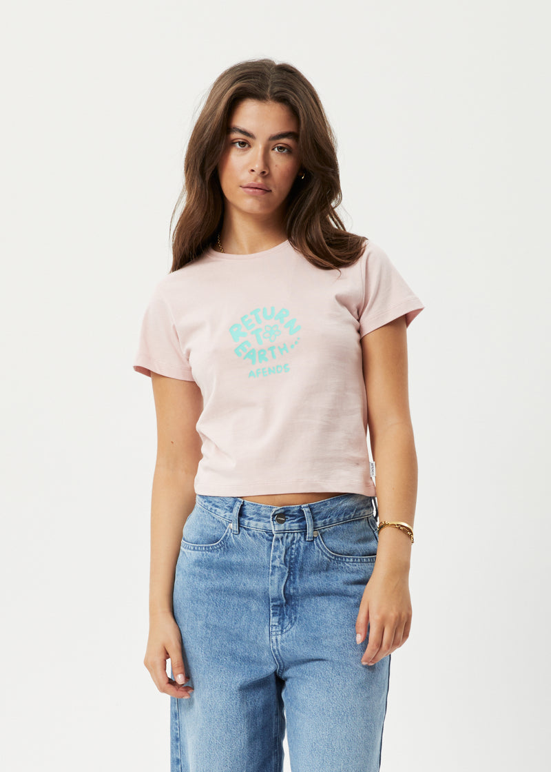 Afends Womens Taylor - Recycled Baby T-Shirt - Lotus