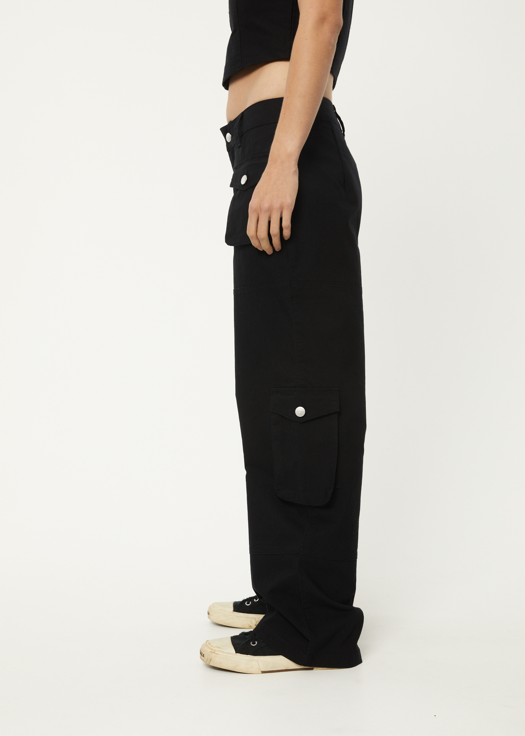 AFENDS Womens Linger - Cargo Pants - Black 