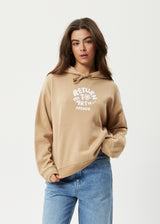 Afends Womens Taylor - Recycled Hoodie - Tan - Afends womens taylor   recycled hoodie   tan 