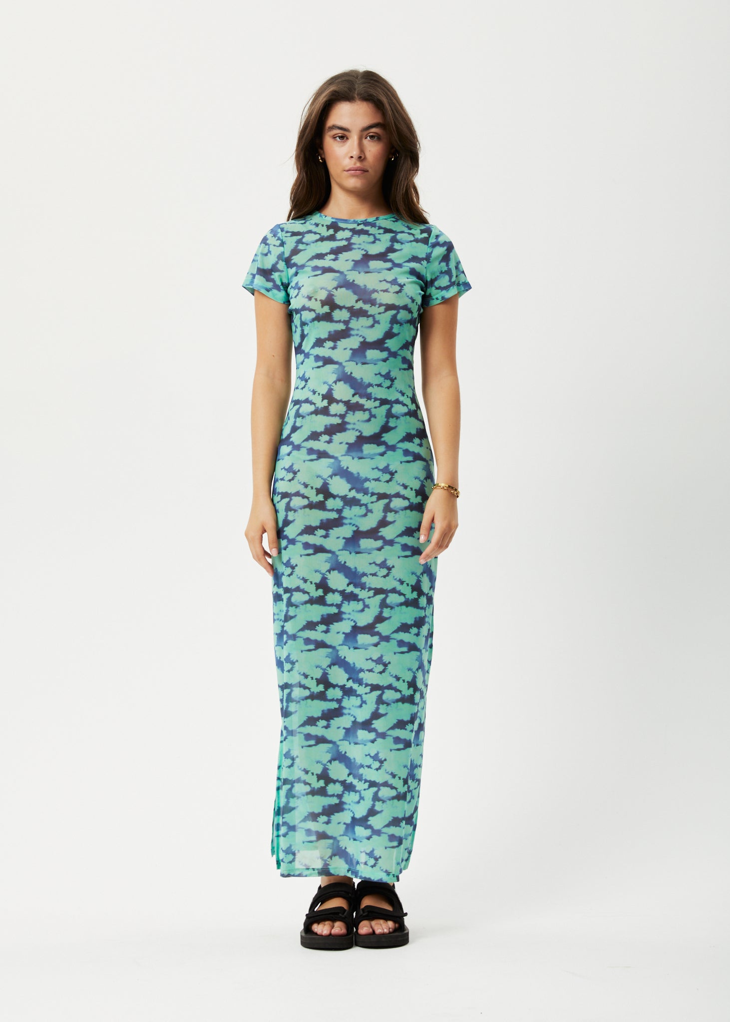 Jade Floral High Low Maxi Dress, S-3XL - ShopperBoard