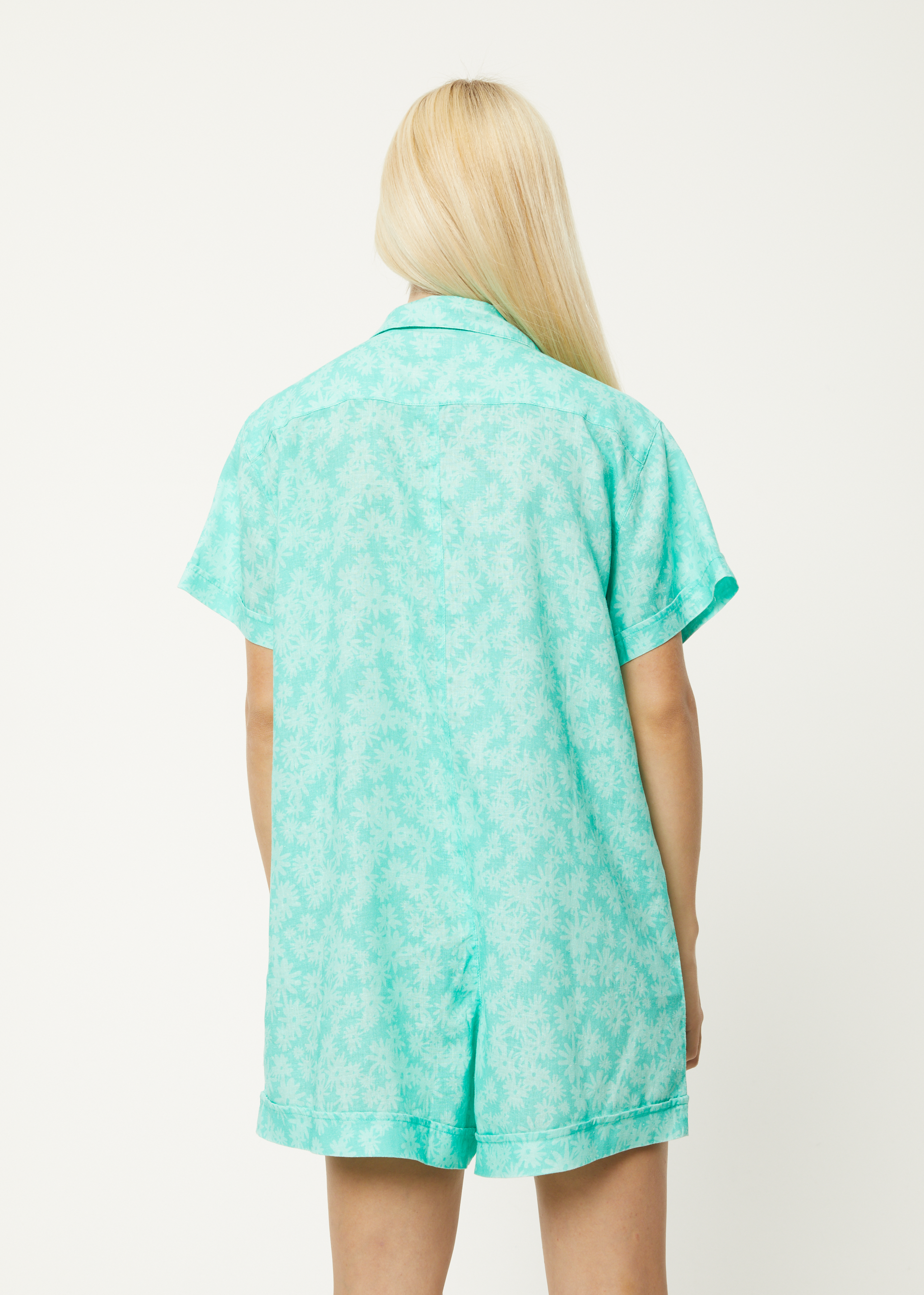 AFENDS Womens Benny Kokomo - Playsuit - Jade Daisy 