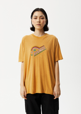 Afends Womens Day Dream Slay - Oversized Graphic T-Shirt - Mustard - Afends womens day dream slay   oversized graphic t shirt   mustard 