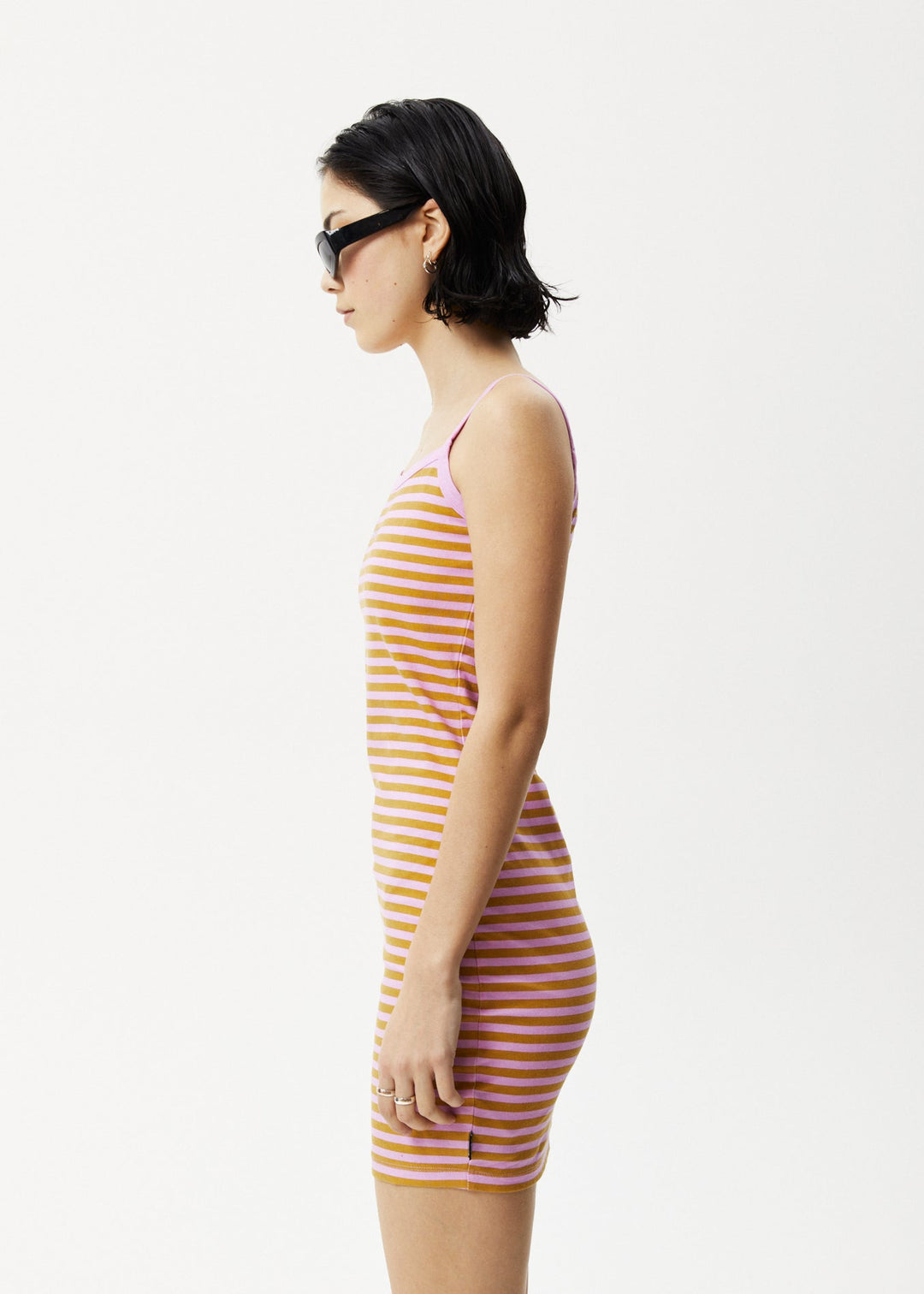 AFENDS Womens Jain Taylor - Mini Dress - Candy Stripe 