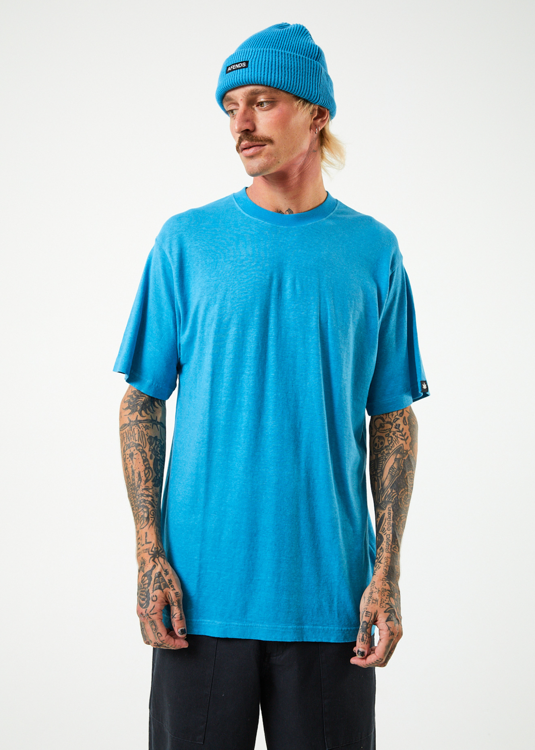 AFENDS Mens Classic - Retro Tee - Dark Teal 