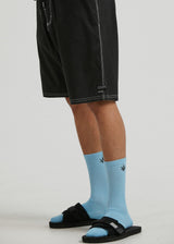 Afends Unisex Happy Hemp - Socks One Pack - Sky Blue - Afends unisex happy hemp   socks one pack   sky blue 