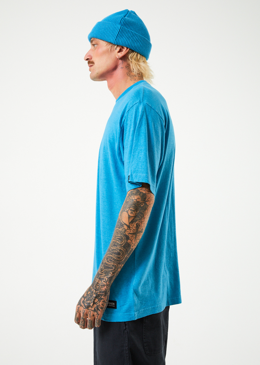 AFENDS Mens Classic - Retro Tee - Dark Teal 