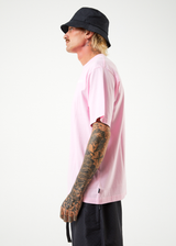 Afends Mens Vortex - Recycled Retro T-Shirt - Powder Pink - Afends mens vortex   recycled retro t shirt   powder pink 